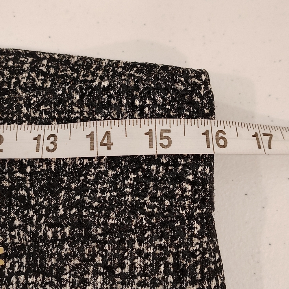 I.N.C. 10 PS Black Tweed Like Stretchy Pull On Pants Contemporary Career Dressy - Picture 8 of 9